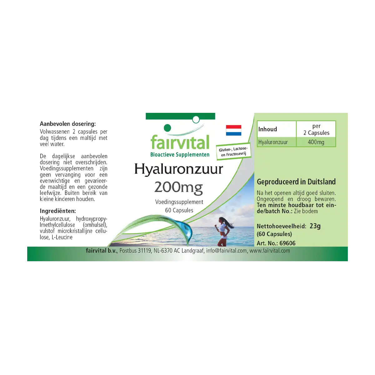 Hyaluronsäure 200mg - 60 Kapseln - Vegan | Fairvital