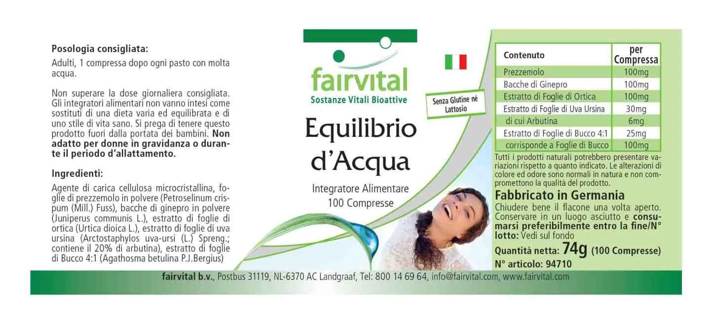 Wassertabletten -100 Tabletten-Brennnessel-Extrakt Komplex-Vegan & Hochdosiert | Fairvital
