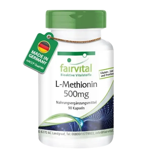 L-Methionin 500mg - 90 Kapseln - Vegan | Fairvital