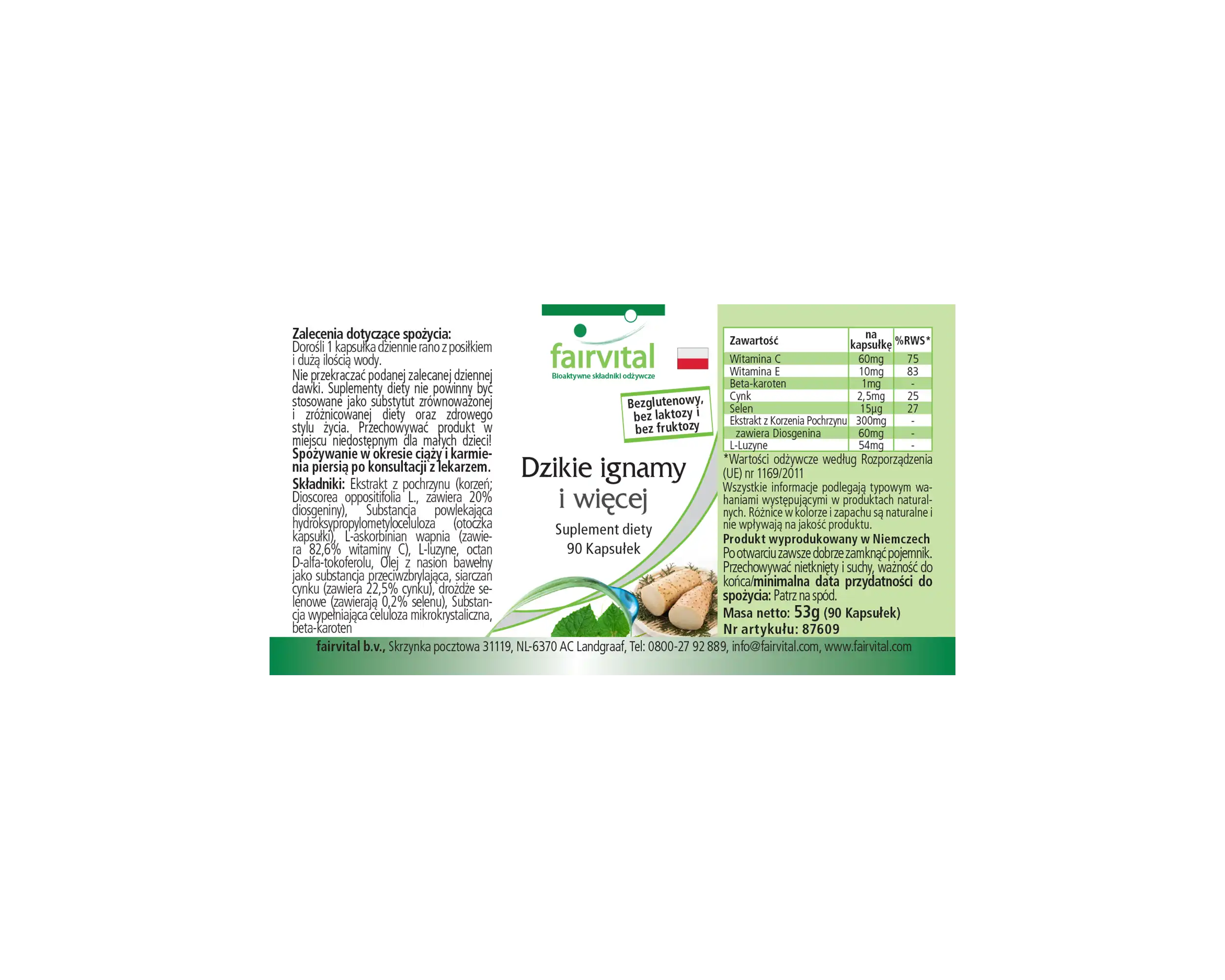 Wild Yams Plus - mit Zink, Vitamin C, Selen uvm. - für Immunsystem, Zellschutz uvm. - Vegan | Fairvital