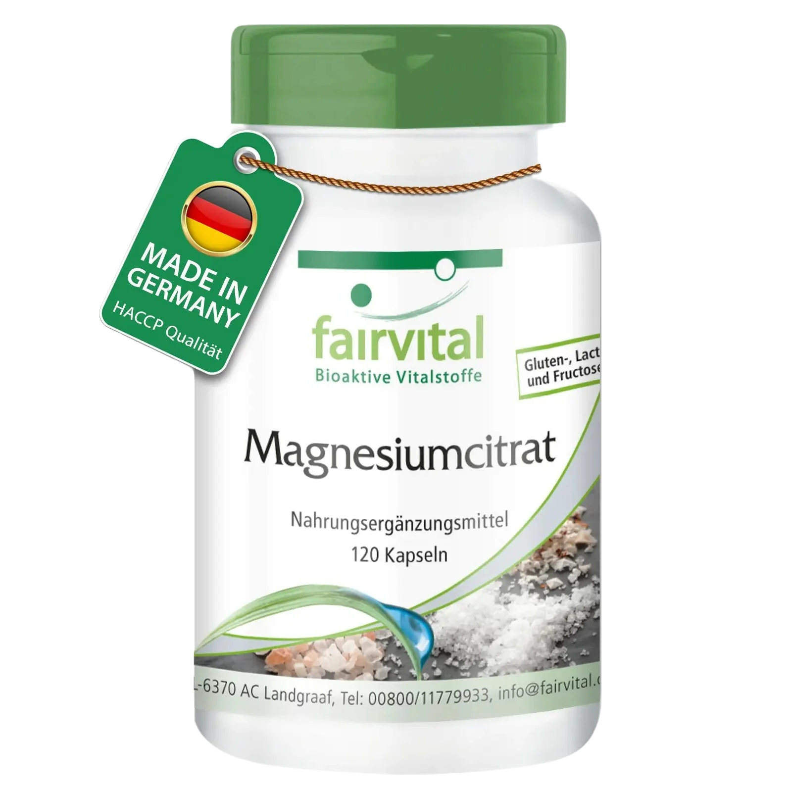 Magnesiumcitrat-120 Kapseln-Vegan | Fairvital