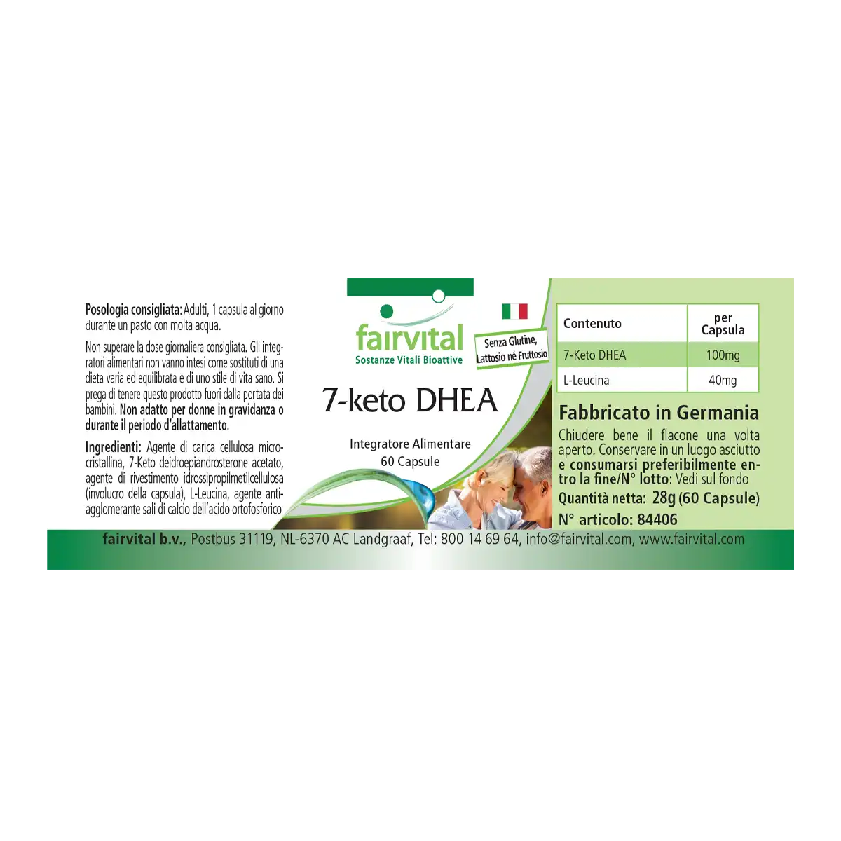 7-Keto DHEA - Hochdosiert und Vegan - 60 Kapseln | Fairvital