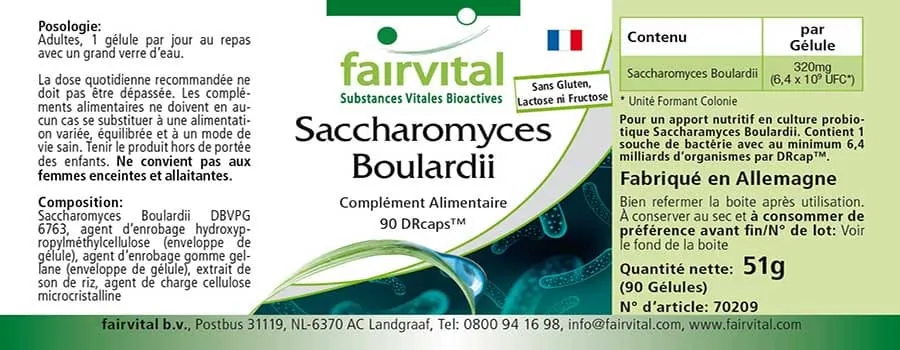 Saccharomyces boulardii - 90 Kapseln - Hochdosiert und Vegan | Fairvital