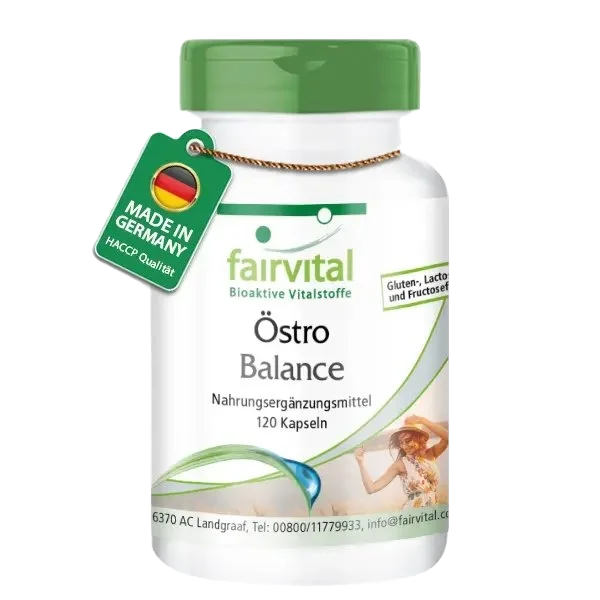 Östro Balance - 120 Kapseln - mit Vitamin E - für Zellschutz uvm. - Vegan | Fairvital Östro Balance - 120 Kapseln - mit Vitamin E - für Zellschutz uvm. - Vegan | Fairvital