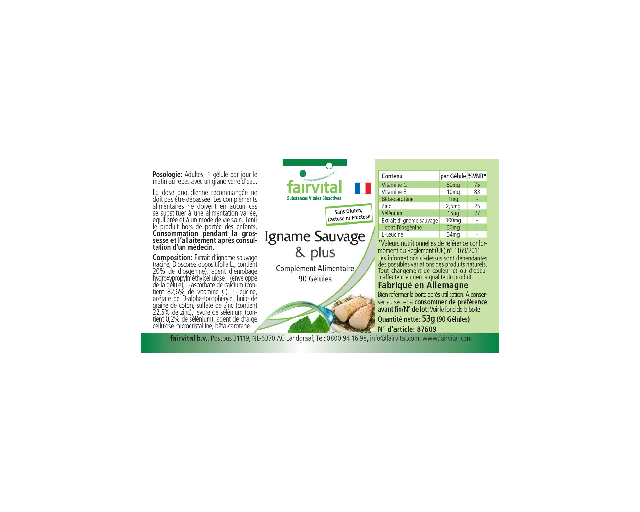 Wild Yams Plus - mit Zink, Vitamin C, Selen uvm. - für Immunsystem, Zellschutz uvm. - Vegan | Fairvital