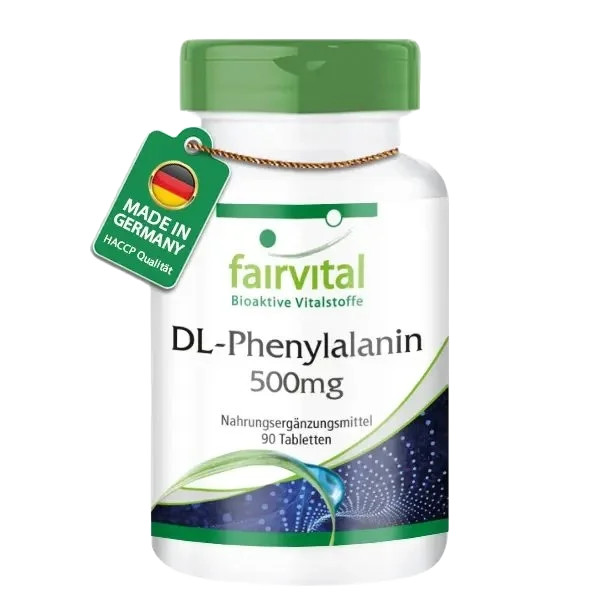 DL-Phenylalanin 500mg - 90 Tabletten - DLPA - Hochdosiert und Vegan | Fairvital