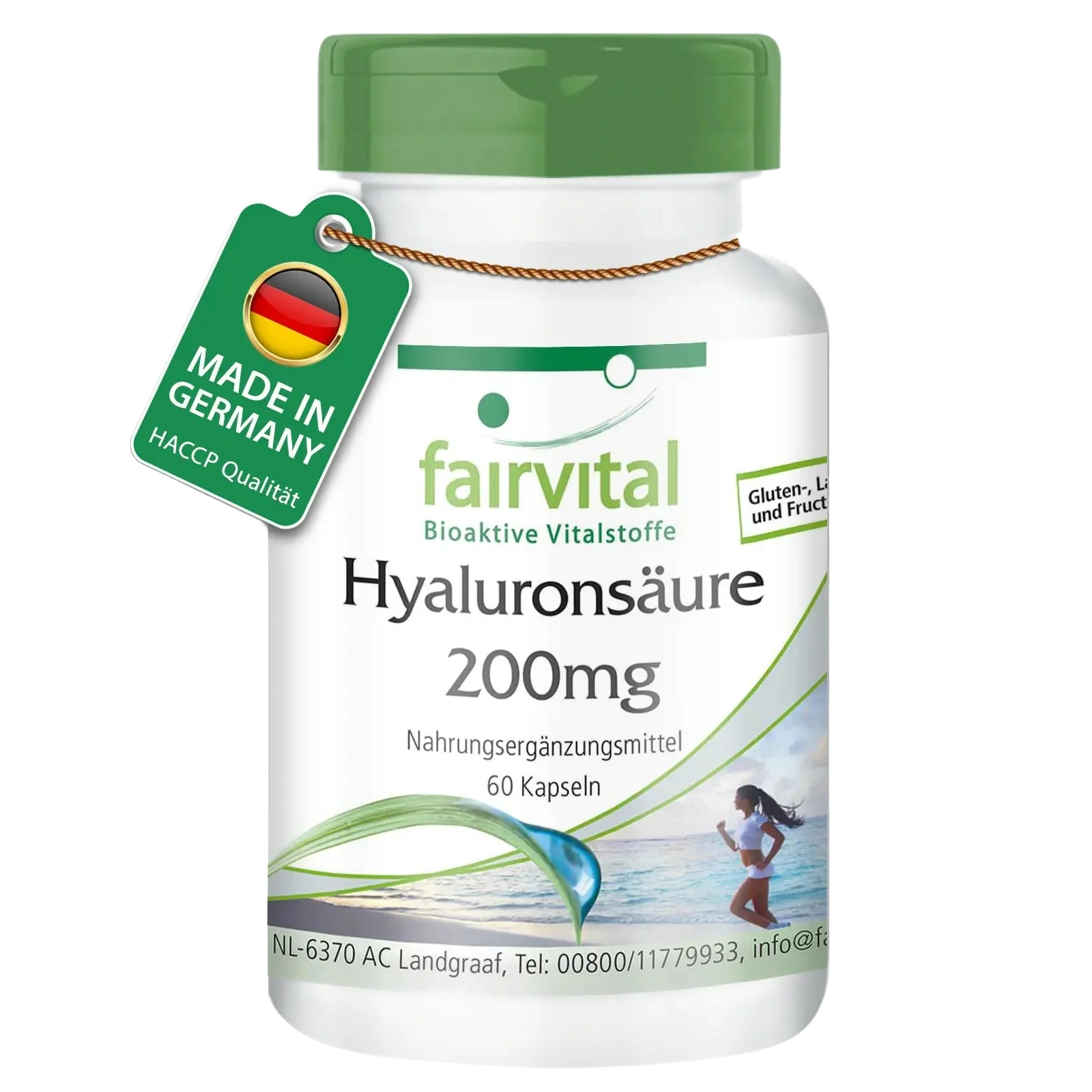 Hyaluronsäure 200mg - 60 Kapseln - Vegan | Fairvital