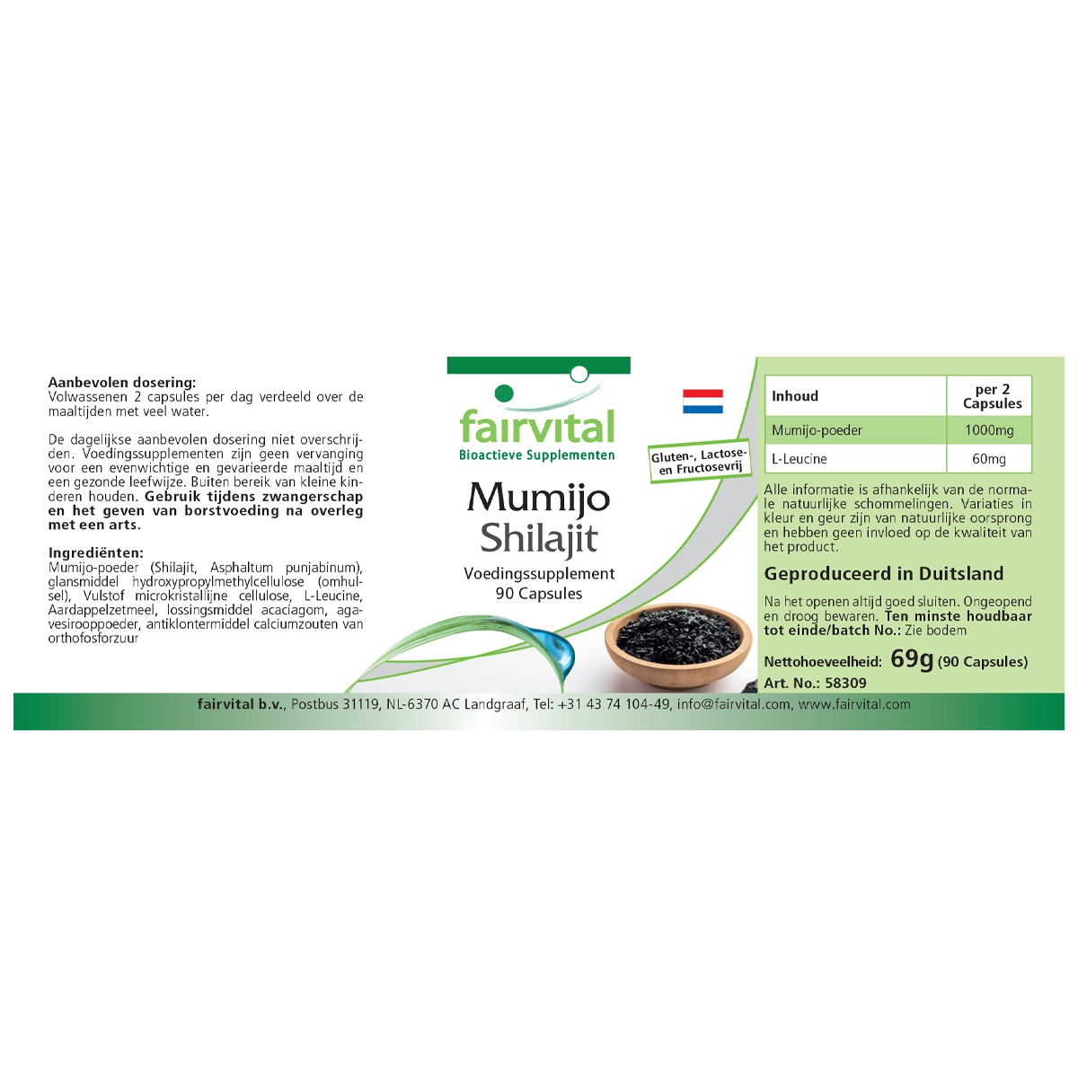 Mumijo Shilajit - 90 Kapseln - Himalaya Shilajit - Fulvin- & Huminsäure - Hochdosiert und Vegan | Fairvital