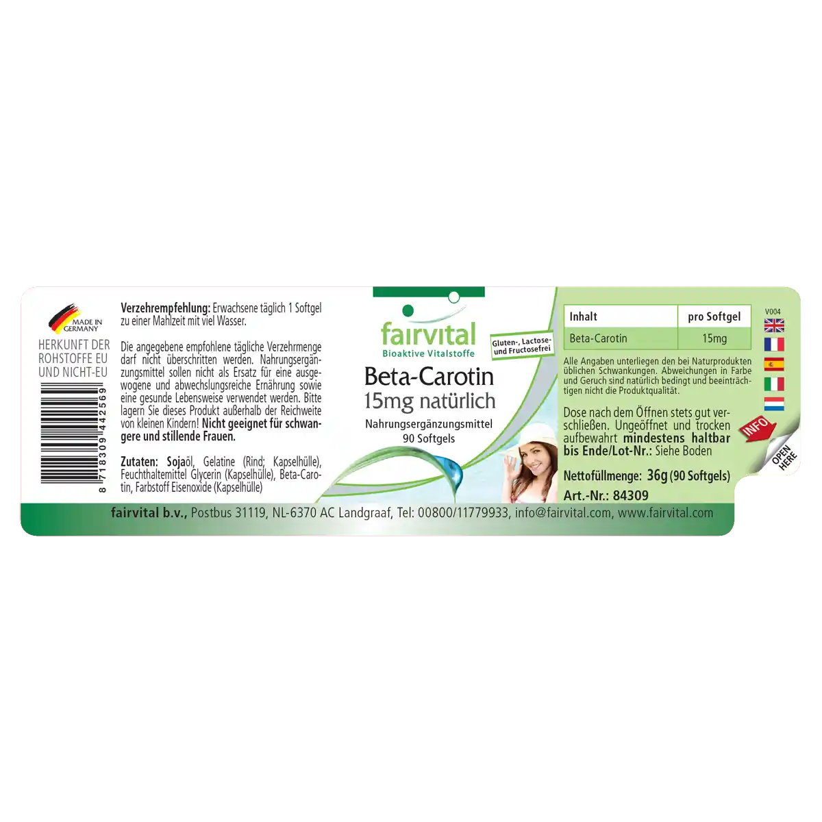 Beta Carotin 15mg natürlich - Beta Carotin 25.000 IE - 90 Softgels - Hochdosiert | Fairvital Beta Carotin 15mg natürlich - Beta Carotin 25.000 IE - 90 Softgels - Hochdosiert | Fairvital
