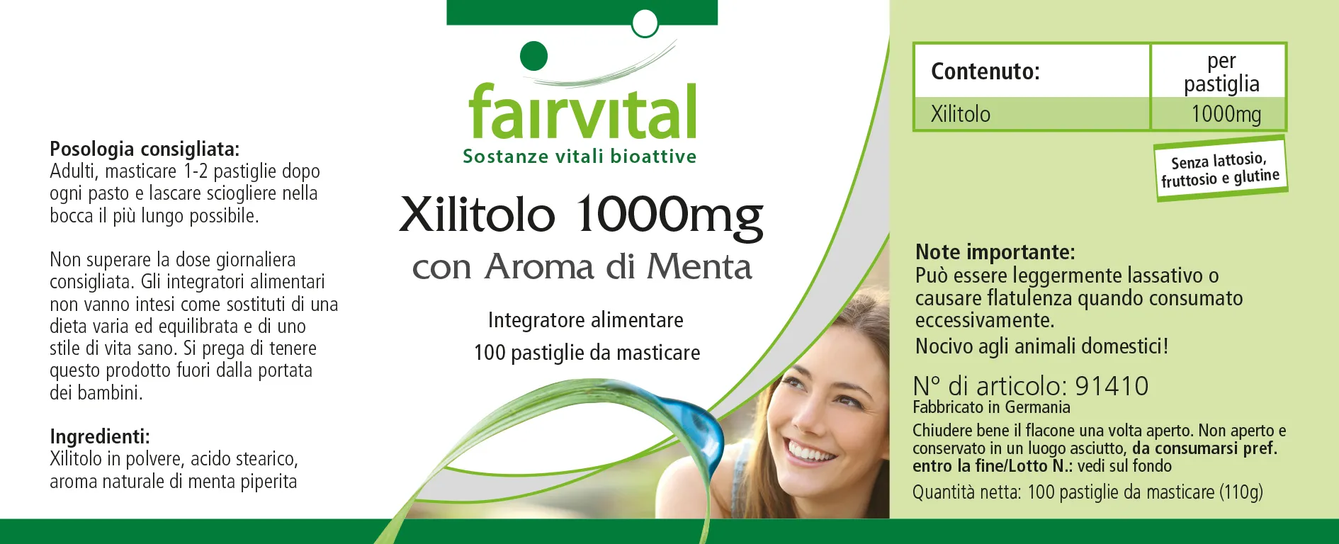 Xylit 1000mg mit Minzaroma