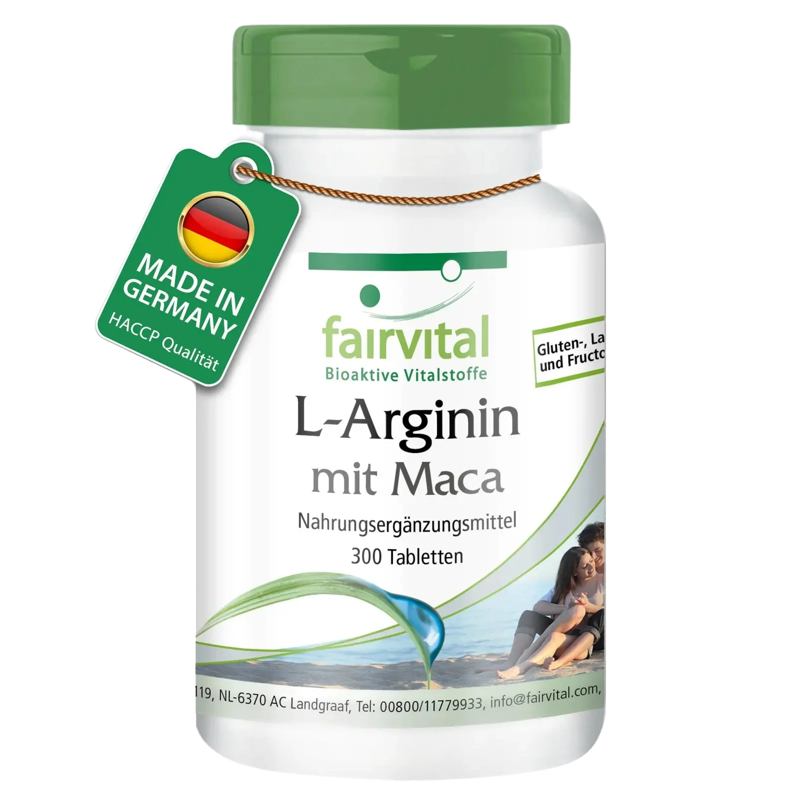 L-Arginin mit Maca - 300 Tabletten - mit Zink - für Immunsystem, Haar, Sehkraft uvm. - Vegan | Fairvital L-Arginin mit Maca - 300 Tabletten - mit Zink - für Immunsystem, Haar, Sehkraft uvm. - Vegan | Fairvital