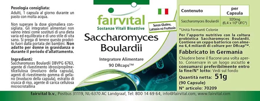 Saccharomyces boulardii - 90 Kapseln - Hochdosiert und Vegan | Fairvital