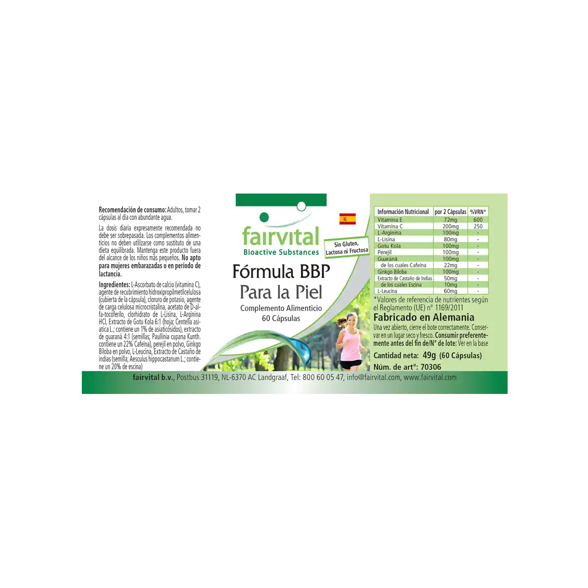 BBP Gewebe Formel - 60 Kapseln - mit Vitamin E, Vitamin C - für Immunsystem, Kollagen uvm. - Vegan | Fairvital