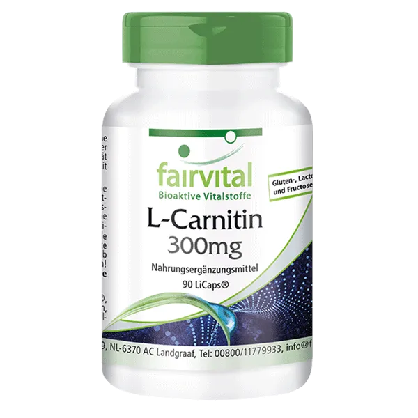 L-Carnitin Kapseln 300mg - 90 LiCaps® - Hochdosiert und Vegan | Fairvital