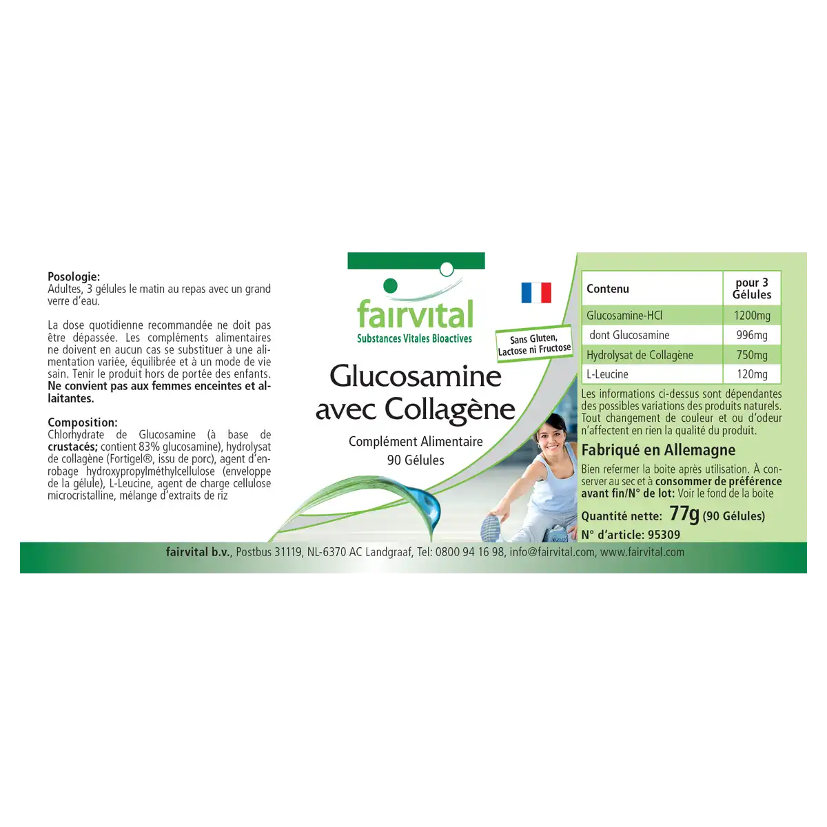 Glucosamin mit Collagen - 90 Kapseln - Hochdosiert | Fairvital