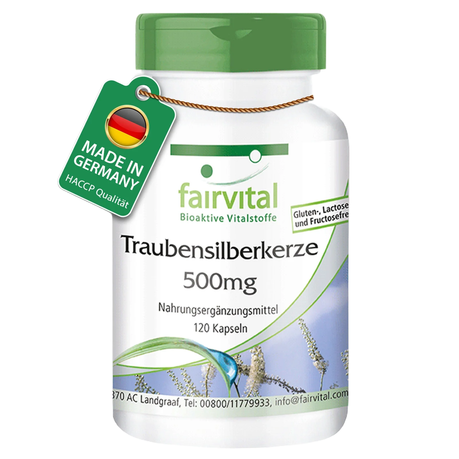 Traubensilberkerze Extrakt 500mg - 120 Kapseln - Black Cohosh - Cimicifuga Racemosa - Vegan | Fairvital Traubensilberkerze Extrakt 500mg - 120 Kapseln - Black Cohosh - Cimicifuga Racemosa - Vegan | Fairvital