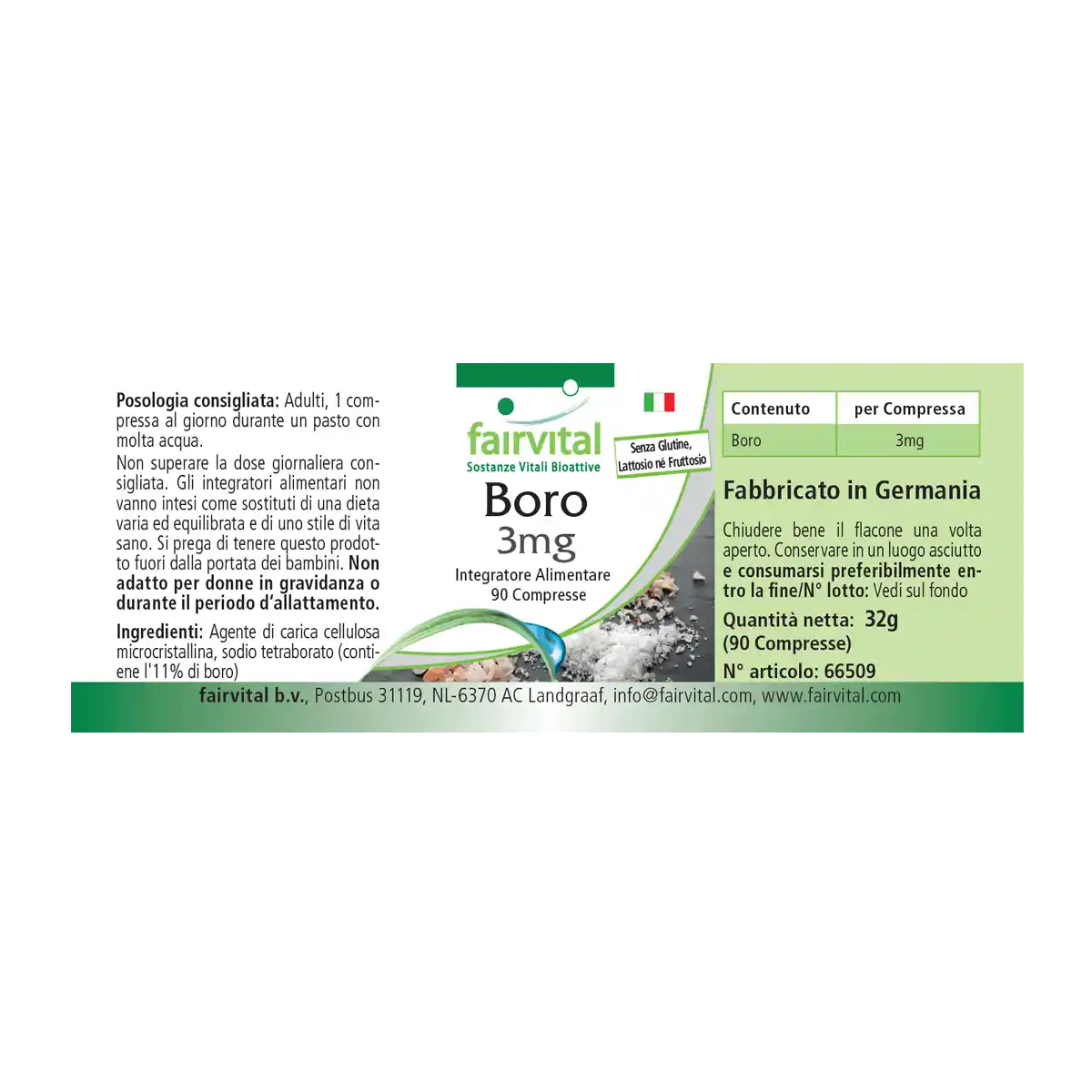 Bor 3mg - 90 Tabletten - Spurenelement aus Natriumtetraborat - Vegan | Fairvital