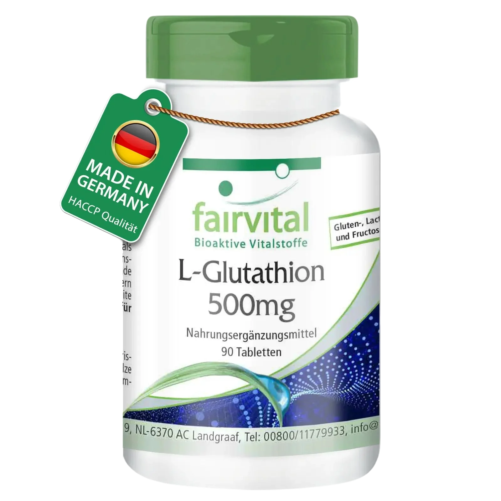 L-Glutathion 500mg - 90 Tabletten - Hochdosiert und Vegan | Fairvital