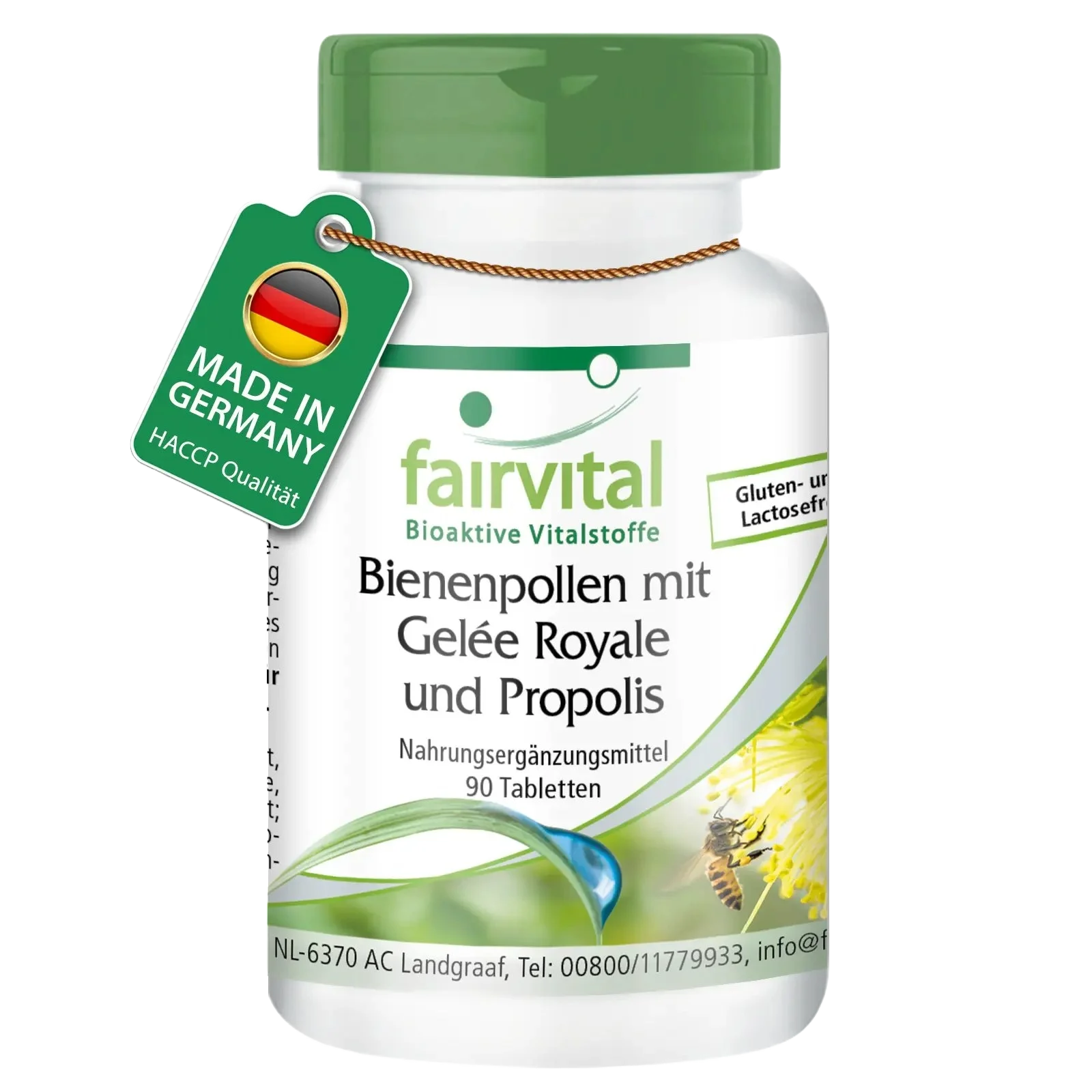 Bienenpollen mit Gelee Royale und Propolis - 90 Tabletten | Fairvital Bienenpollen mit Gelee Royale und Propolis - 90 Tabletten | Fairvital