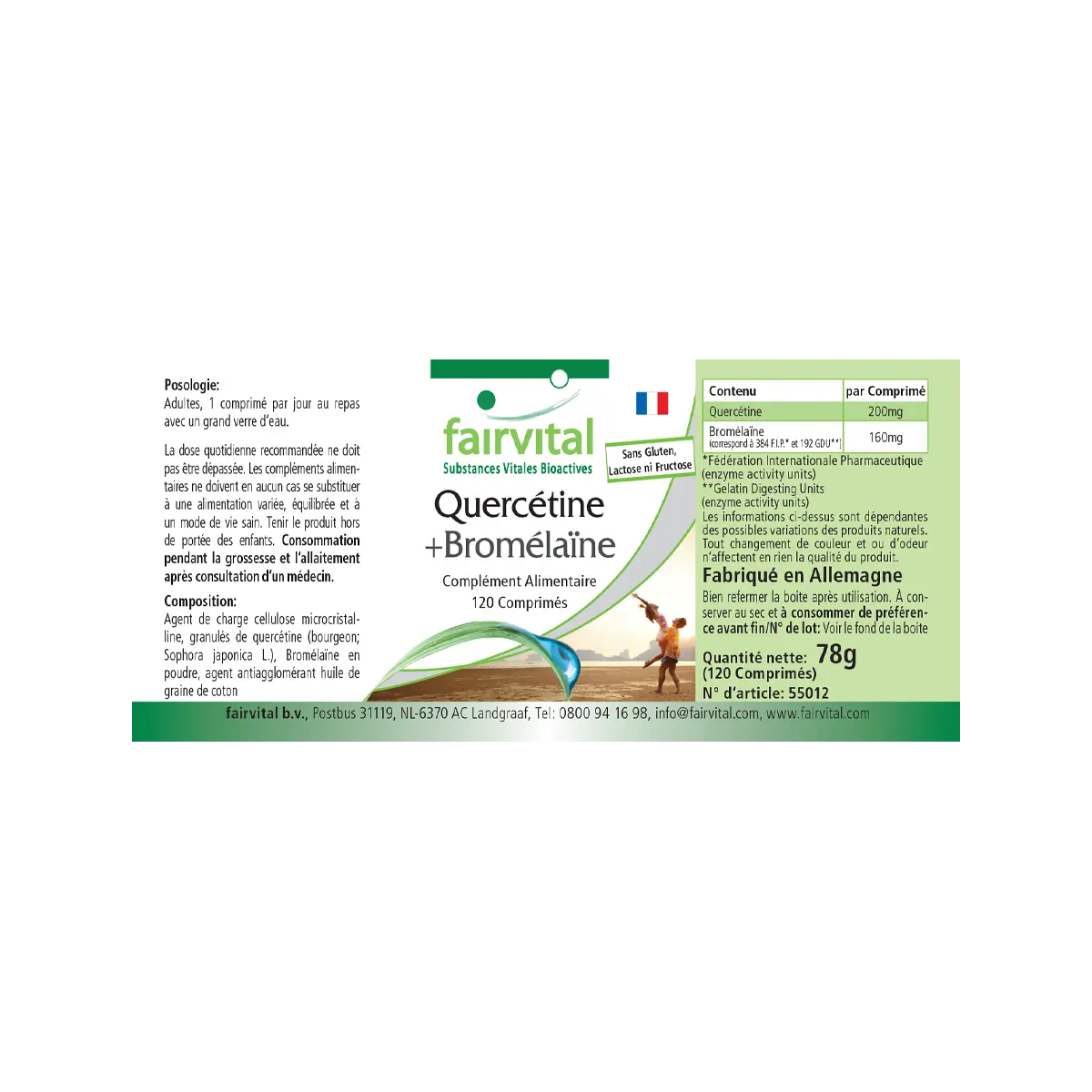 Quercetin plus Bromelain - 120 Tabletten - Hochdosiert und Vegan | Fairvital