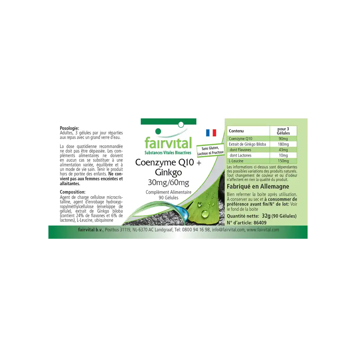 Co-Enzym Q10 plus Ginkgo | Fairvital