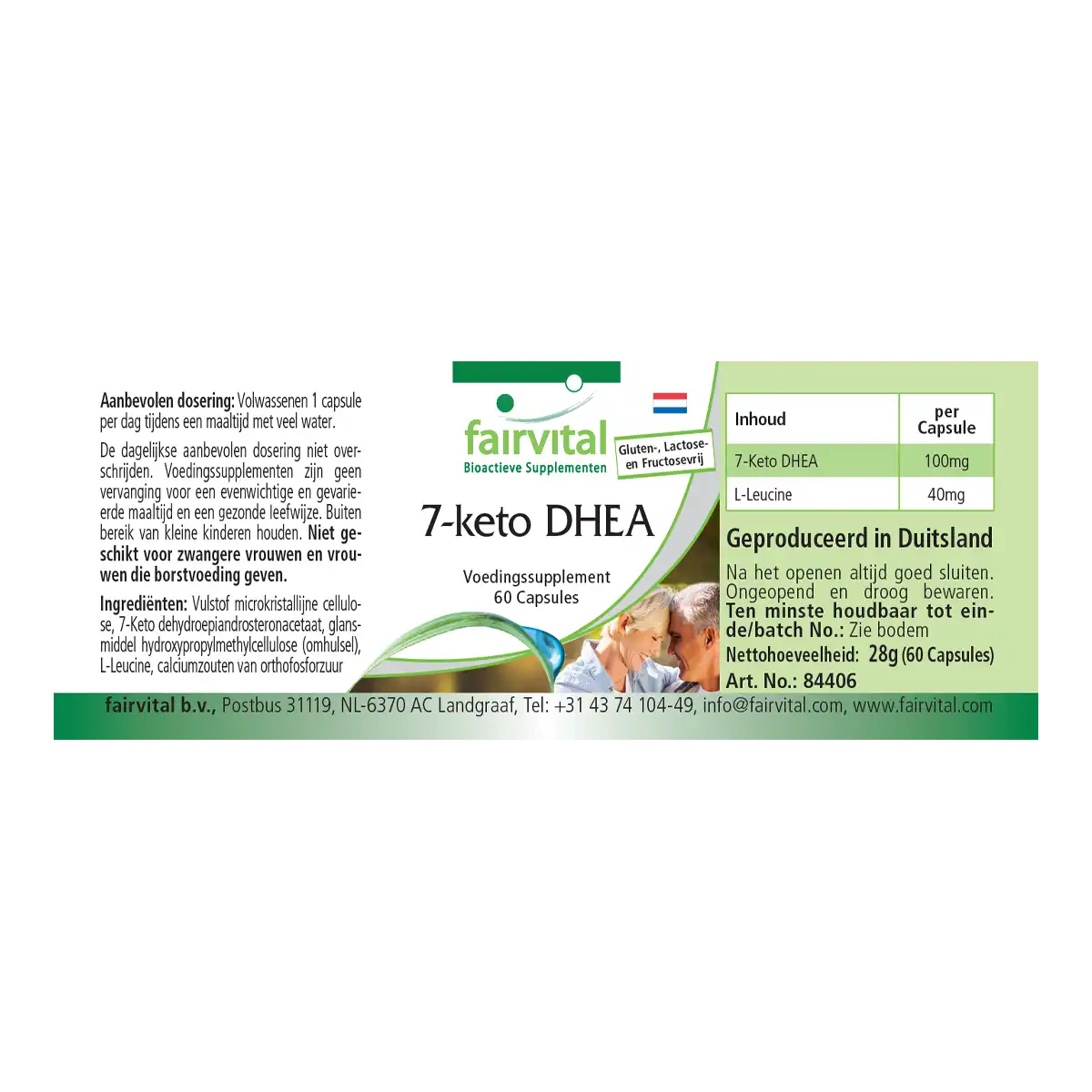 7-Keto DHEA - Hochdosiert und Vegan - 60 Kapseln | Fairvital