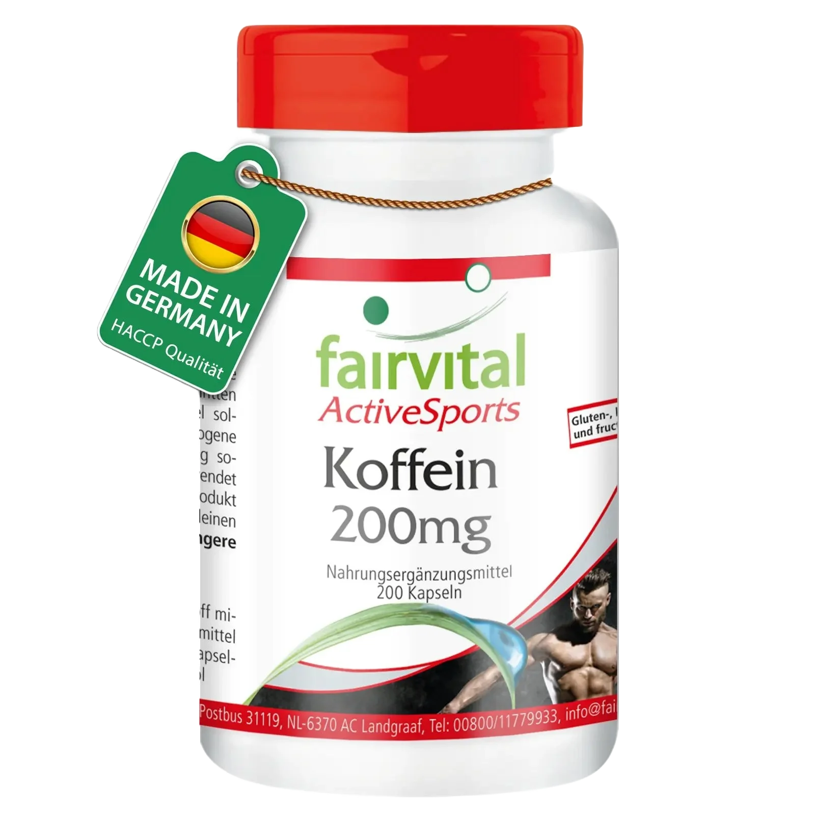 Koffein 200mg - 200 Kapseln - Hochdosiert und Vegan | Fairvital Koffein 200mg - 200 Kapseln - Hochdosiert und Vegan | Fairvital