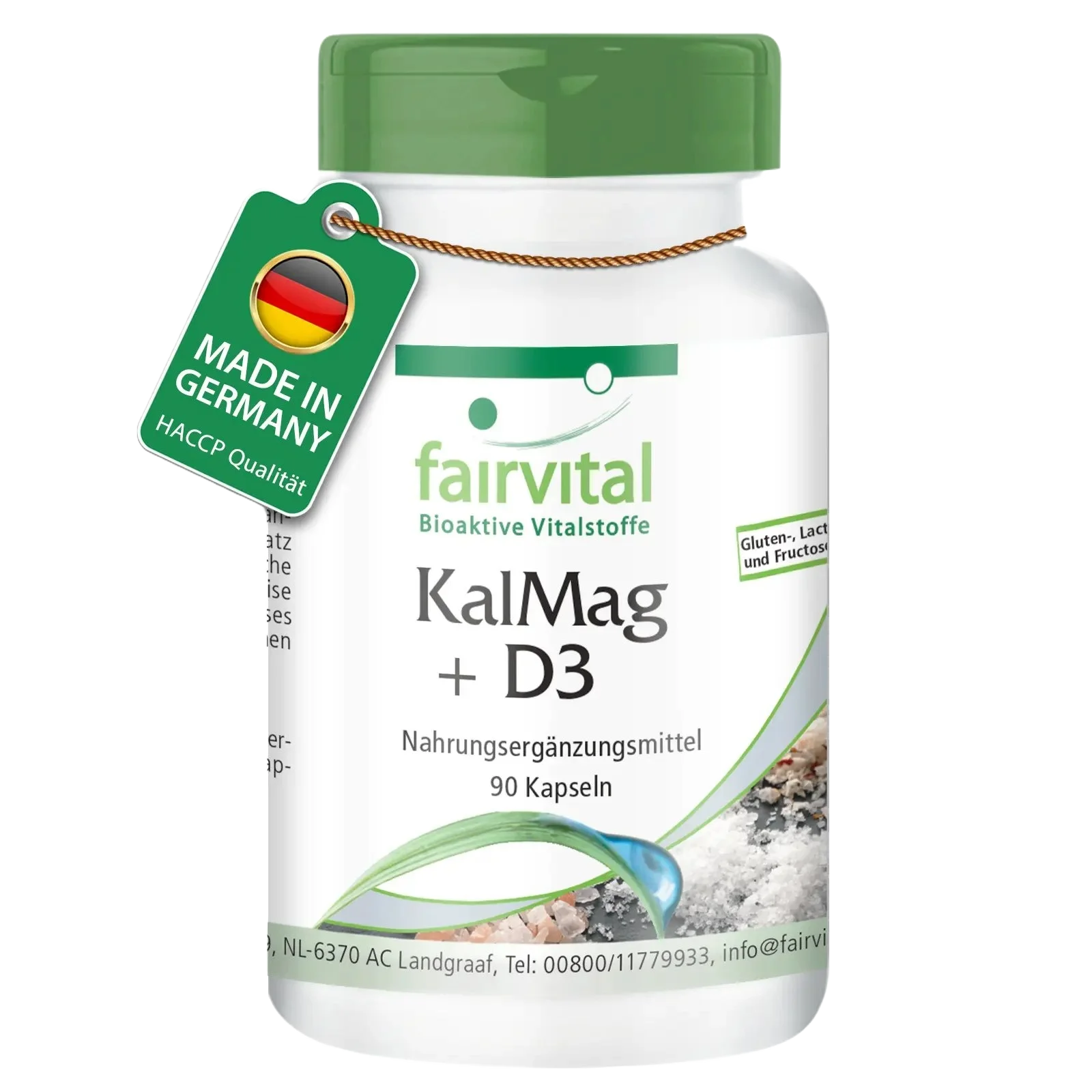 KalMag + D3 - 90 Kapseln - Calcium, Magnesium, Vitamin D3 - für Blutdruck, Muskeln, Knochen, uvm. | Fairvital