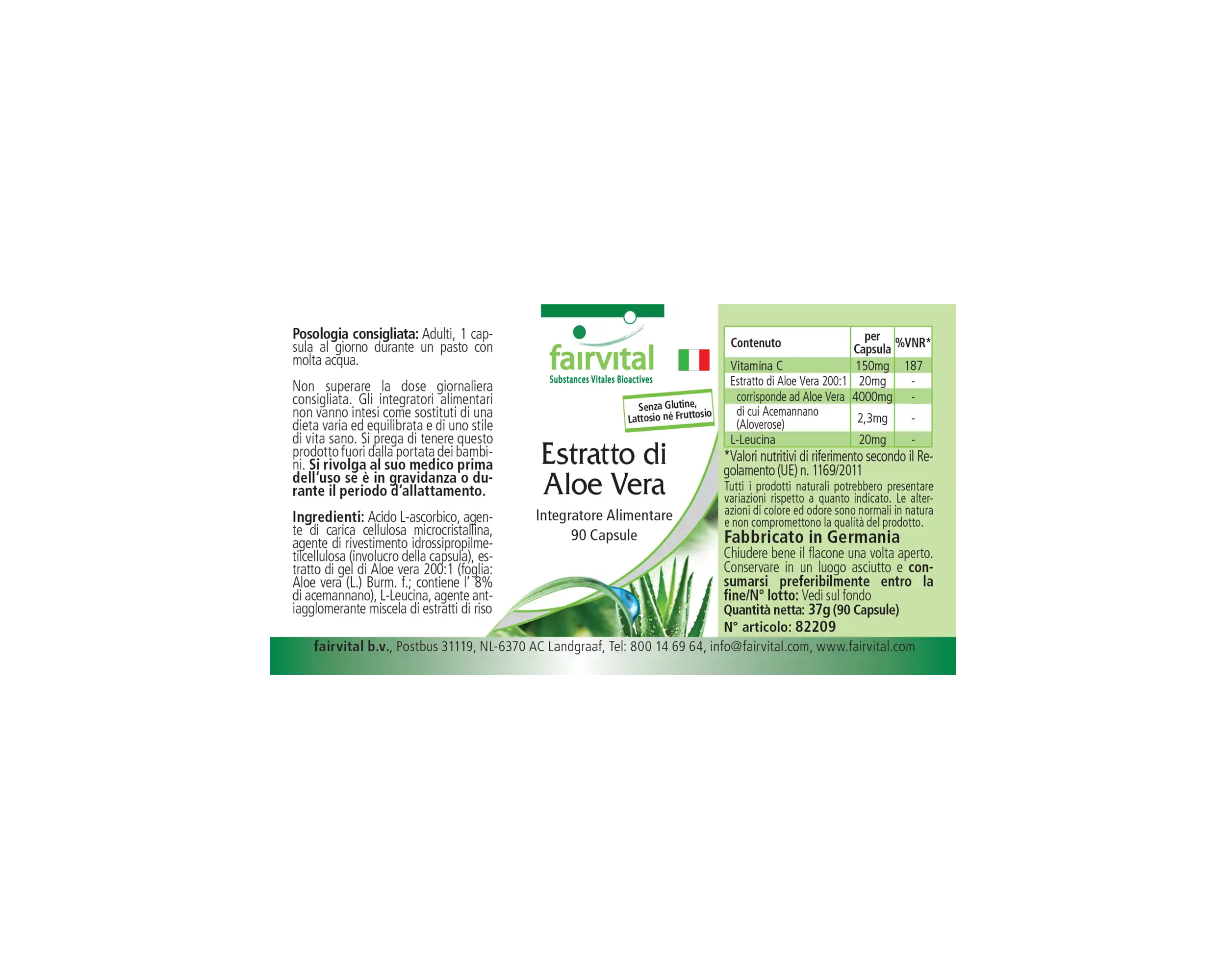 Aloe Vera Extrakt mit Vitamin C fürs Immunsystem - Hochdosiert und Vegan | Fairvital