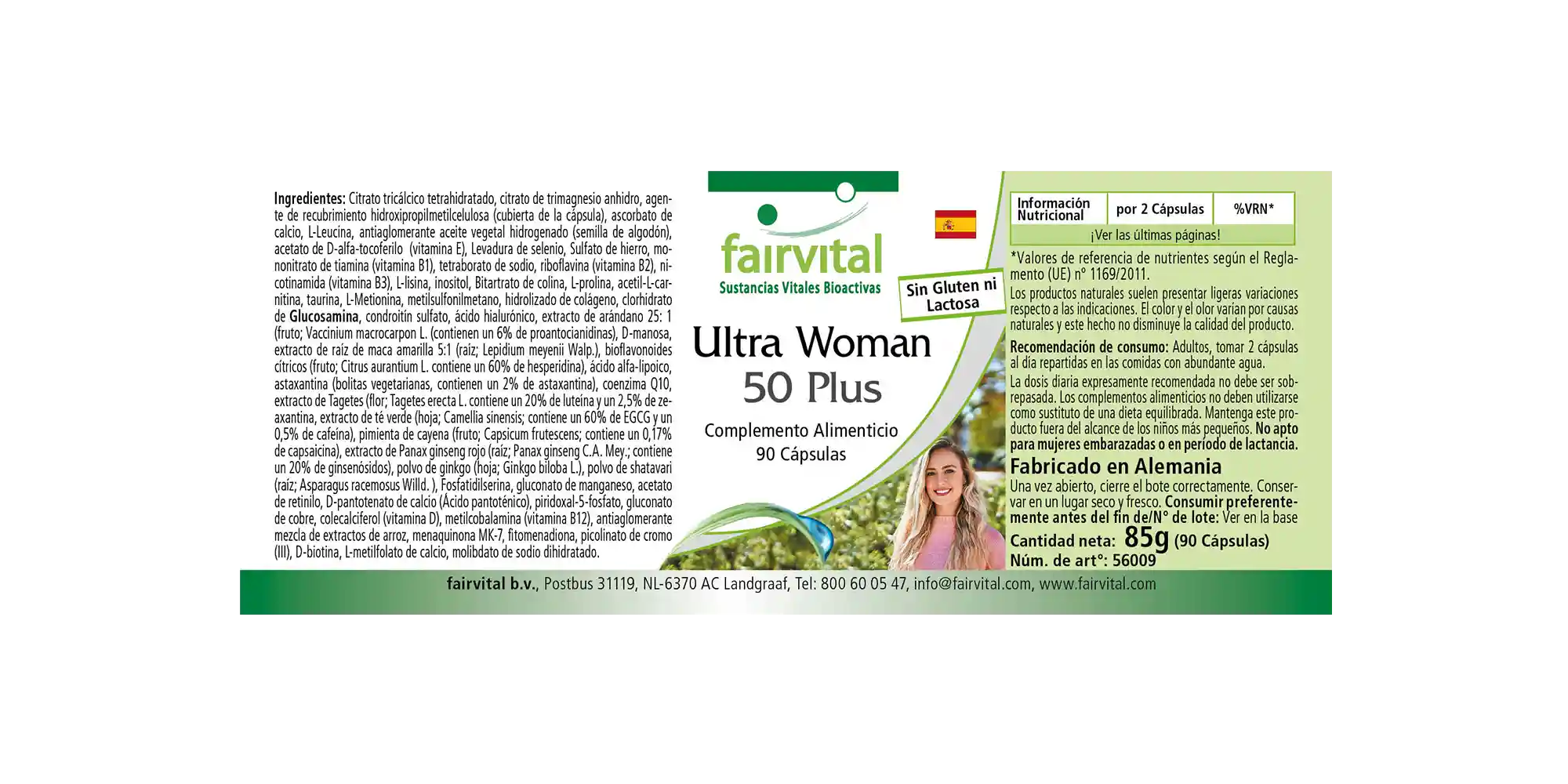 Ultra Woman 50 Plus - 90 Kapseln - Multivitamine mit Mineralien für Frauen - für Immunsystem, Knochen, Haut uvm. | Fairvital