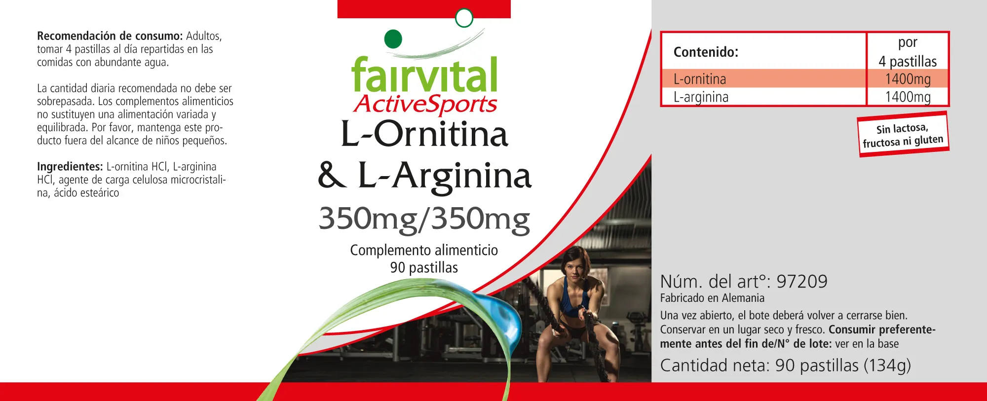 L-Ornithin & L-Arginin 350mg/350mg - 90 Tabletten - HOCHDOSIERT - VEGAN - Aminosäuren | Fairvital