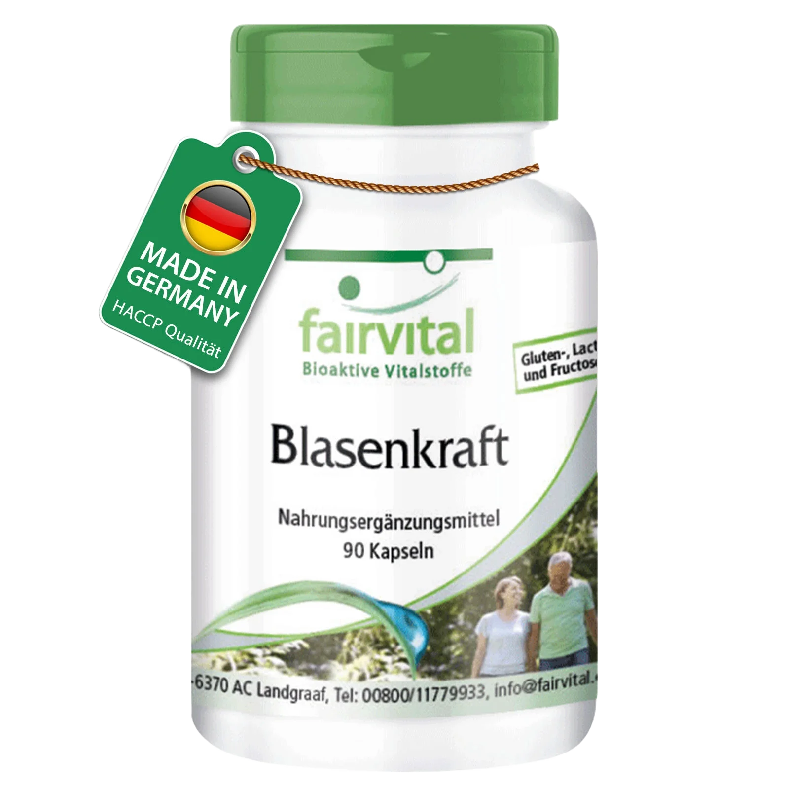 Blasenkraft  - 90 Kapseln - mit Kürbiskern, Goldrutenkraut, Vitamin E uvm. - Zellschutz - Vegan | Fairvital