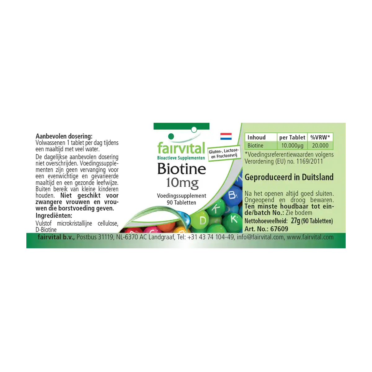 Biotin 10mg - 90 Tabletten - mit 10000mcg Vitamin B7 pro Tablette -  für Haare, Haut, und Nervensystem - Hochdosiert und Vegan | Fairvital Biotin 10mg - 90 Tabletten - mit 10000mcg Vitamin B7 pro Tablette -  für Haare, Haut, und Nervensystem - Hochdosiert und Vegan | Fairvital