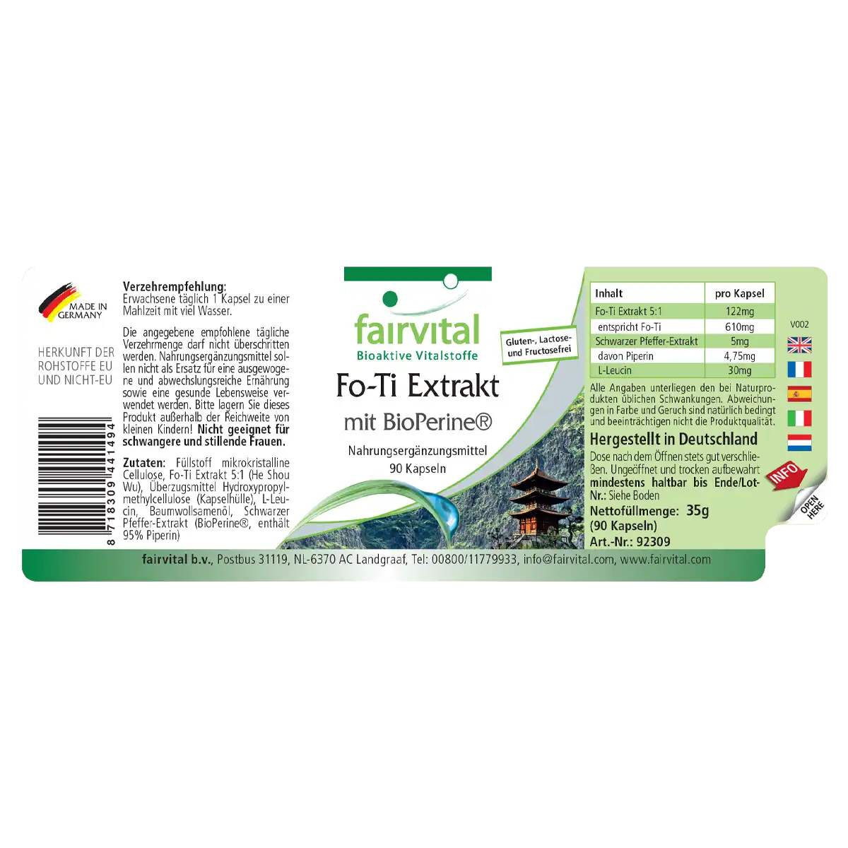 Fo-Ti Extrakt - 90 Kapseln - He Shou Wu - Hochdosiert und Vegan | Fairvital