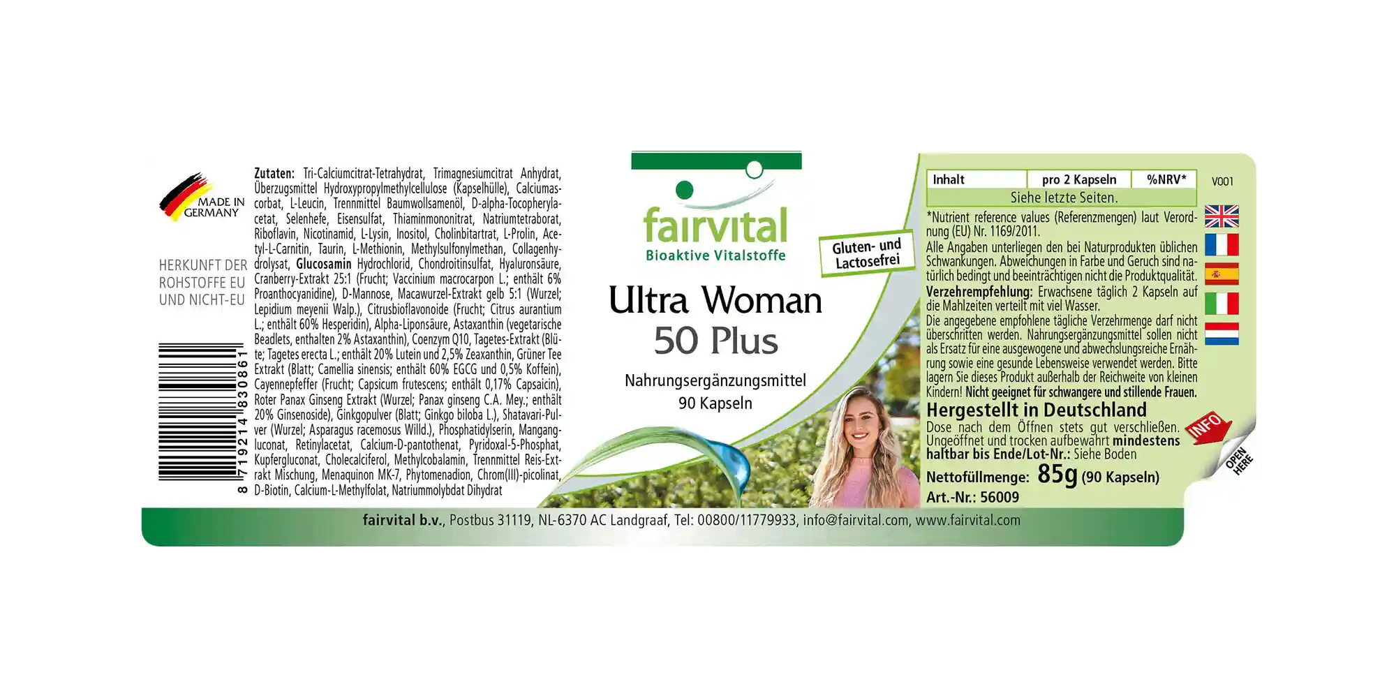 Ultra Woman 50 Plus - 90 Kapseln - Multivitamine mit Mineralien für Frauen - für Immunsystem, Knochen, Haut uvm. | Fairvital