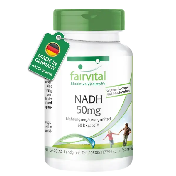 NADH 50mg - 60  DRCaps™ - Coenzym 1 - Hochdosiert und Vegan | Fairvital