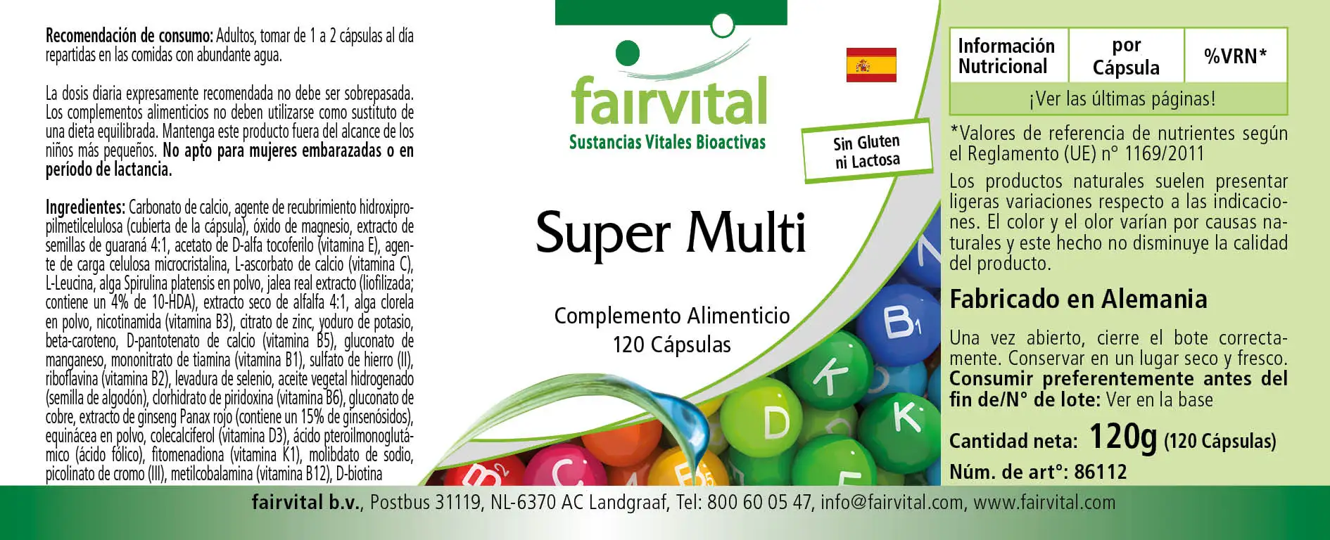 Super Multi - 120 Kapseln - für Immunsystem, Nervensystem, Kollagenbildung uvm. | Fairvital