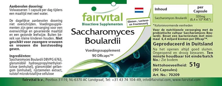 Saccharomyces boulardii - 90 Kapseln - Hochdosiert und Vegan | Fairvital