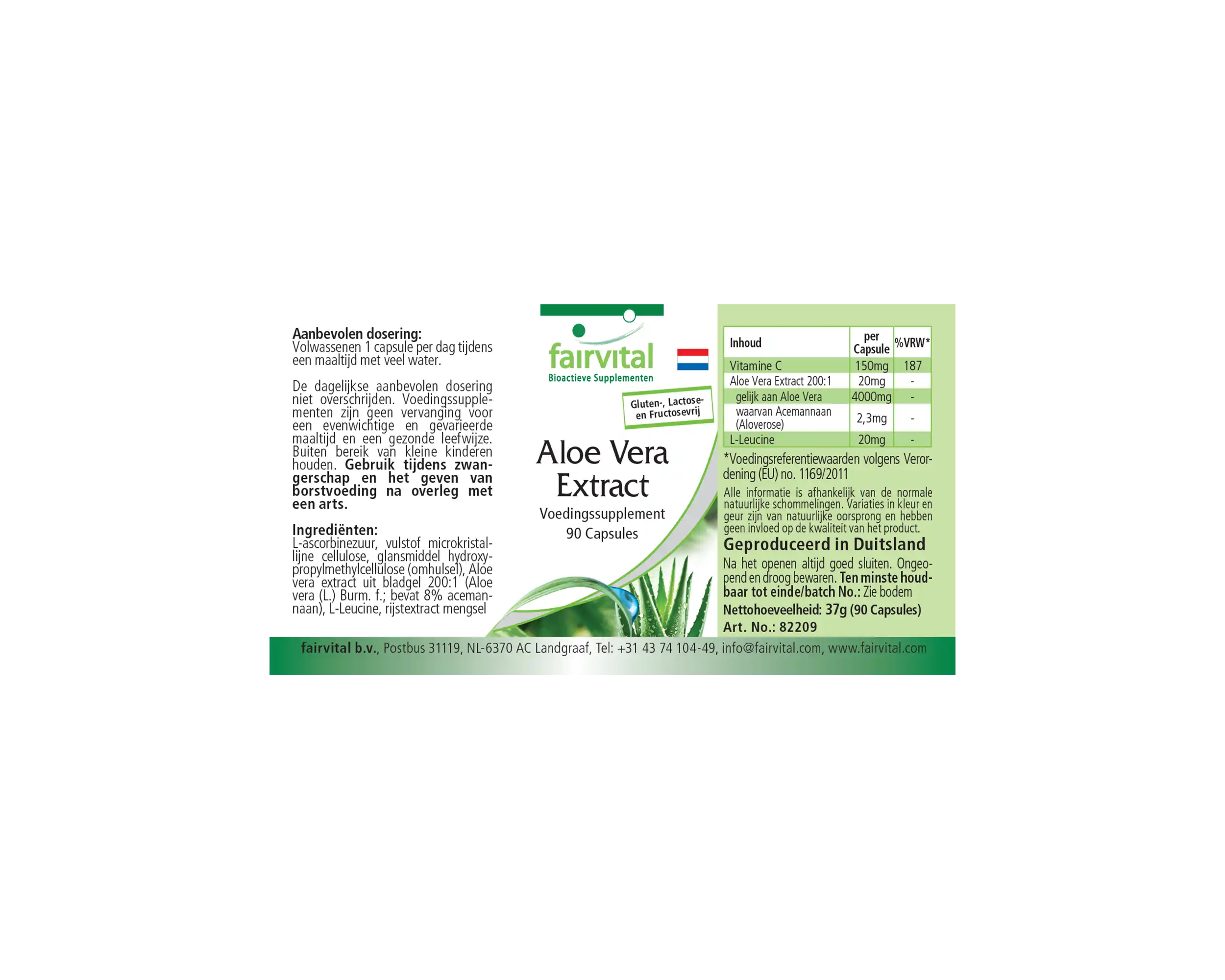 Aloe Vera Extrakt mit Vitamin C fürs Immunsystem - Hochdosiert und Vegan | Fairvital