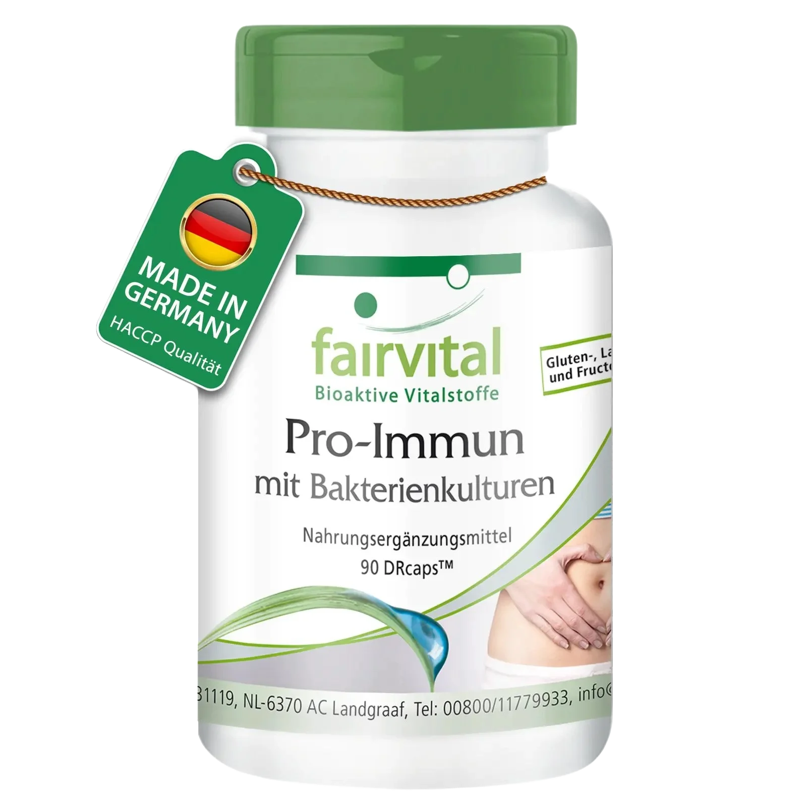 Pro Immun mit Bakterienkulturen - 90 Kapseln - mit Vitamin C - für Immunsystem, Nevensystem uvm. | Fairvital