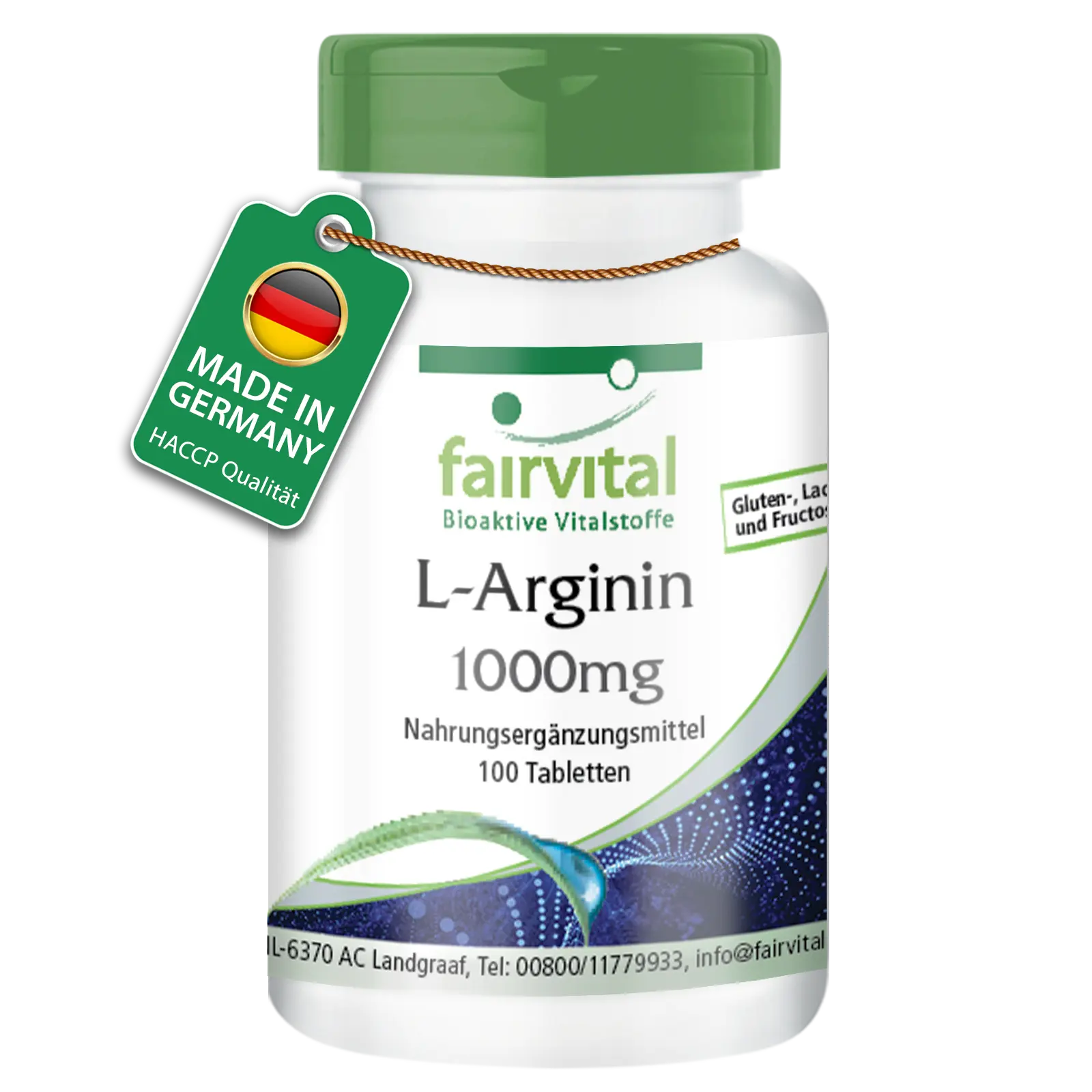 L-Arginin 1000mg - 100 Tabletten - Hochdosiert und Vegan | Fairvital