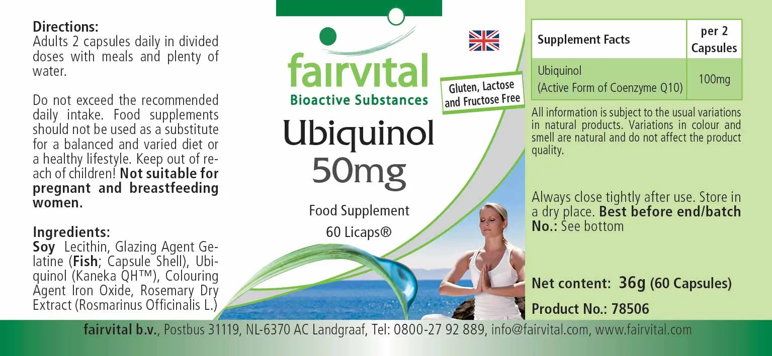 Ubiquinol 50mg Kapseln - 60 Licaps | Fairvital