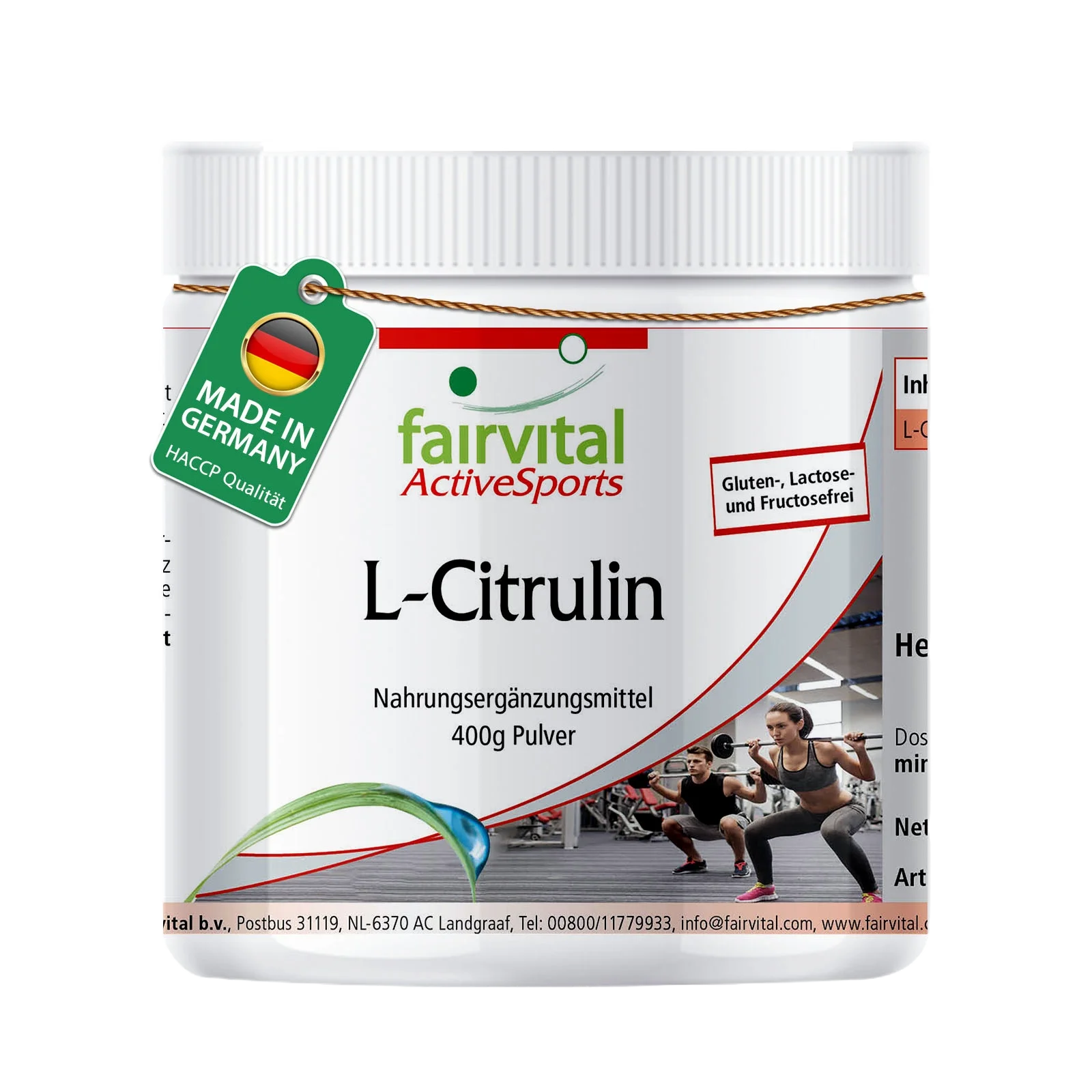 L-Citrullin Pulver - 400g - DL-Malat - 100% Rein ohne Zusatzstoffe - Hochdosiert | Fairvital L-Citrullin Pulver - 400g - DL-Malat - 100% Rein ohne Zusatzstoffe - Hochdosiert | Fairvital