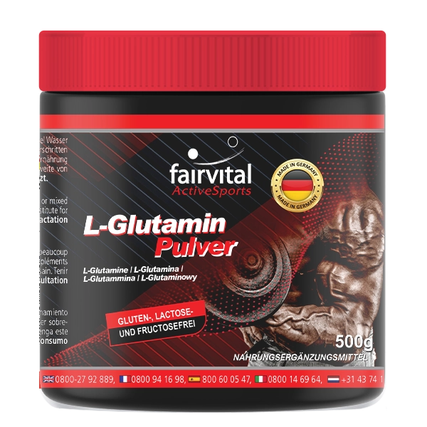 L-Glutamin Pulver 500g-Aminosäure ohne Zusatzstoffe | Fairvital