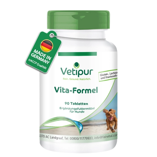 Vita Formula - 90 Tabletten für Hunde | Vetipur Vita Formula - 90 Tabletten für Hunde | Vetipur