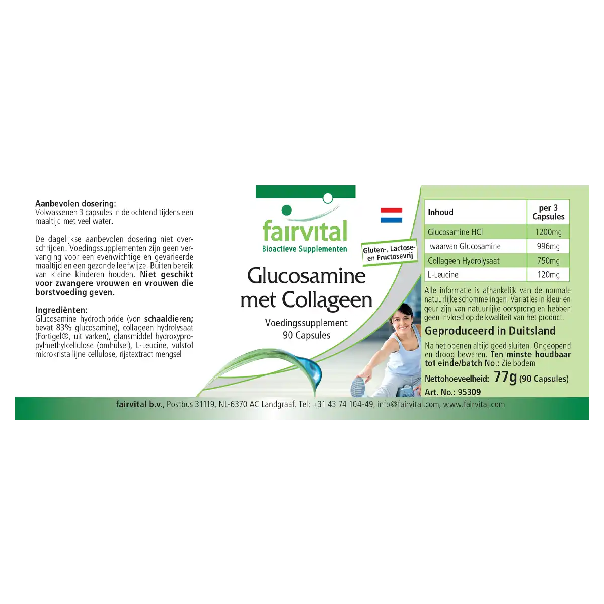 Glucosamin mit Collagen - 90 Kapseln - Hochdosiert | Fairvital
