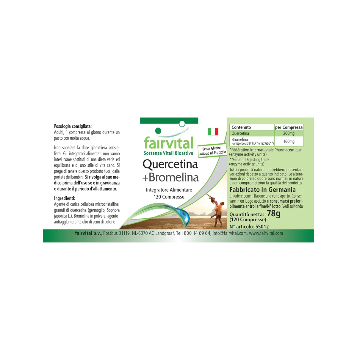 Quercetin plus Bromelain - 120 Tabletten - Hochdosiert und Vegan | Fairvital