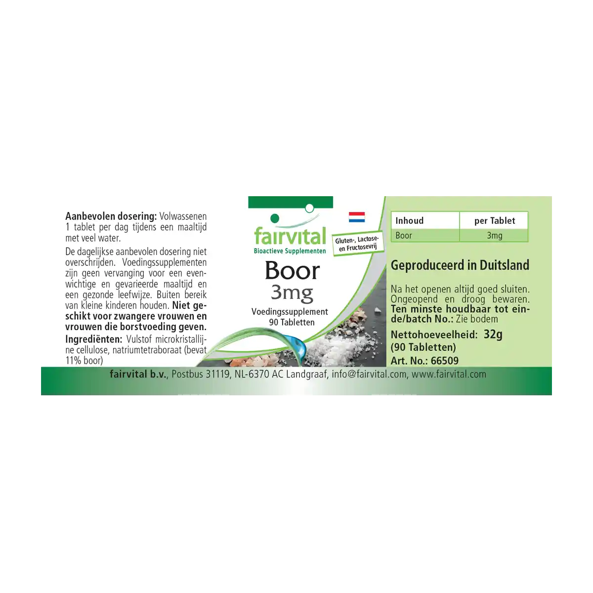 Bor 3mg - 90 Tabletten - Spurenelement aus Natriumtetraborat - Vegan | Fairvital