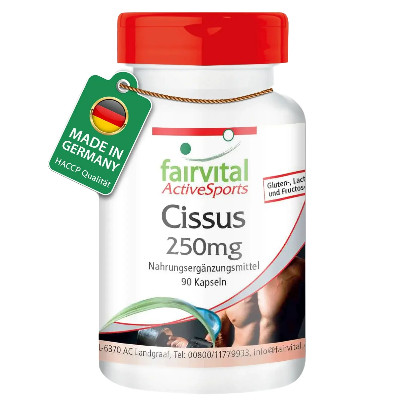 Cissus 250mg - 90 Kapseln - Cissus Quadrangularis - Hochdosiert und Vegan | Fairvital