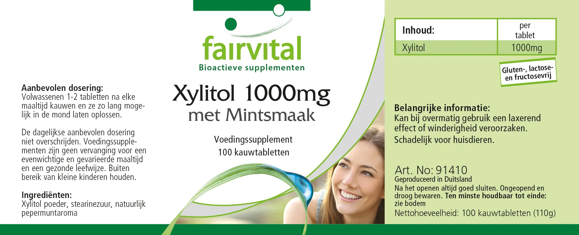 Xylit 1000mg mit Minzaroma